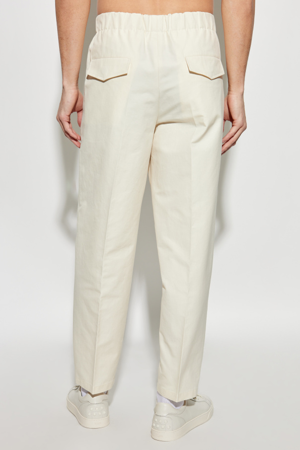 Cream Creased trousers JIL SANDER - Vitkac AS